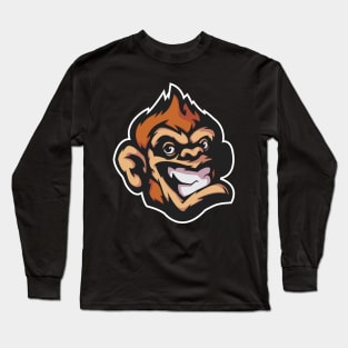 Happy Monkey Face Long Sleeve T-Shirt